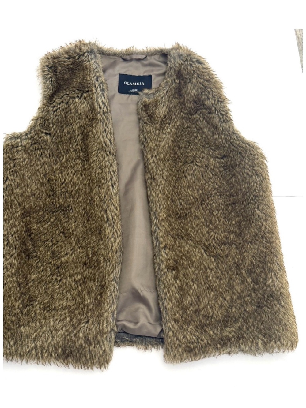 Glamsia Faux Fur Vest Women’s Large